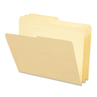 Smead Folders, 1/2 Cut Assorted, Reinforced Top Tab, Letter, Manila, 100/Box SMD10326
