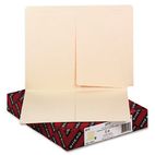 Smead Folders, Front/Back Interior Pockets, Straight End Tab, Letter, Manila, 25/Box SMD24117