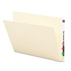 Smead Folders, Straight Cut, Single-Ply Extended End Tab, Letter, Manila, 100/Box SMD24250