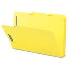 Smead Folders, Two Fasteners, 1/3 Cut Assorted, Top Tab, Legal, Yellow, 50/Box SMD17940
