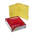 Smead Folders, Two Fasteners, 1/3 Cut Assorted Top Tab, Letter, Yellow, 50/Box SMD12940