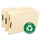 Smead Folders, Two Fasteners, 1/3 Cut Assorted Top Tabs, Legal, Manila, 50/Box SMD19547