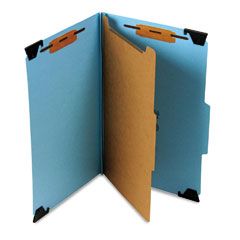 Smead Four Section Hanging Classification Folder, Pressboard/Kraft, Legal, Blue SMD65155