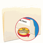 Smead Guide Height Folder, 2/5 Cut Right, Reinforced Top Tab, Letter, Manila, 100/Box SMD10386