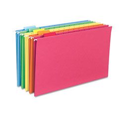 Smead Hanging File Folders, 1/5 Tab, 11 Point Stock, Legal, Assorted Colors, 25/Box SMD64159