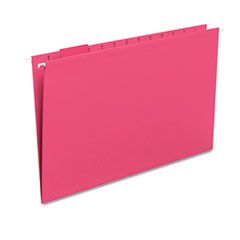 Smead Hanging File Folders, 1/5 Tab, 11 Point Stock, Legal, Red, 25/Box SMD64167