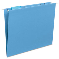Smead Hanging File Folders, 1/5 Tab, 11 Point Stock, Letter, Blue, 25/Box SMD64060
