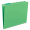 Smead Hanging File Folders, 1/5 Tab, 11 Point Stock, Letter, Bright Green, 25/Box SMD64061