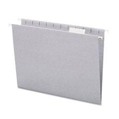 Smead Hanging File Folders, 1/5 Tab, 11 Point Stock, Letter, Gray, 25/Box SMD64063