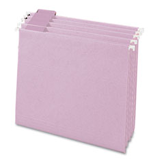 Smead Hanging File Folders, 1/5 Tab, 11 Point Stock, Letter, Lavender, 25/Box SMD64064