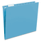 Smead Hanging File Folders, 1/5 Tab, 11 Point Stock, Letter, Sky Blue, 25/Box SMD64068