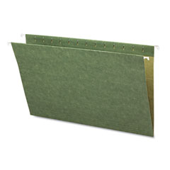 Smead Hanging File Folders, Untabbed, 11 Point Stock, Legal, Green, 25/Box SMD64110