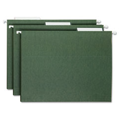Smead Hanging Folders, 1/3 Tab, 11 Point Stock, Letter, Green, 25/Box SMD64035