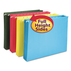 Smead Hanging Pocket File Folders with Full Height Gusset, Letter, Assorted, 4/Pack SMD64291