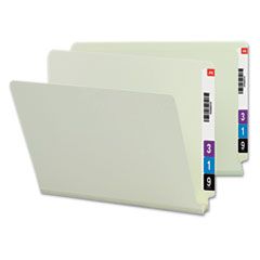 Smead Heavy Duty Folders, End Tab, Two Inch Expansion, Letter, Gray Green, 25/Box SMD26210