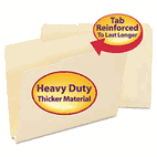 Smead Heavyweight File Folders, 1/3 Tab, 1 1/2 Inch Expansion Letter, Manila, 50/Box SMD10405