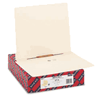 Smead Heavyweight Folders, Fastener at Spine, End Tab, Letter, 11 Point Manila, 50/Box SMD34111