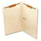 Smead Heavyweight Folders, Two Fasteners, End Tab, Legal, 11 Point Manila, 50/Box SMD37115