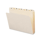 Smead Indexed File Folders, 1/5 Cut, Indexed A-Z, Top Tab, Letter, Manila, 25/Set SMD11777