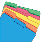 Smead Interior File Folders, 1/3 Cut Top Tab, Letter, Assorted, 100/Box SMD10229