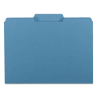 Smead Interior File Folders, 1/3 Cut Top Tab, Letter, Blue, 100/Box SMD10239