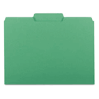 Smead Interior File Folders, 1/3 Cut Top Tab, Letter, Green, 100/Box SMD10247