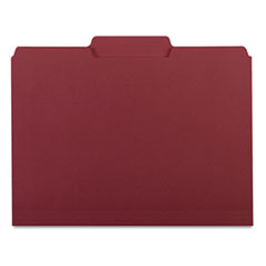 Smead Interior File Folders, 1/3 Cut Top Tab, Letter, Maroon, 100/Box SMD10275
