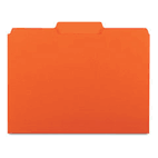 Smead Interior File Folders, 1/3 Cut Top Tab, Letter, Orange, 100/Box SMD10259