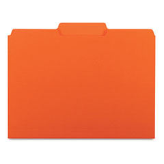 Smead Interior File Folders, 1/3 Cut Top Tab, Letter, Orange, 100/Box SMD10259