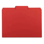 Smead Interior File Folders, 1/3 Cut Top Tab, Letter, Red, 100/Box SMD10267