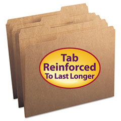 Smead Kraft File Folders, 1/3 Cut, Reinforced Top Tab, Letter, Brown, 100/Box SMD10734
