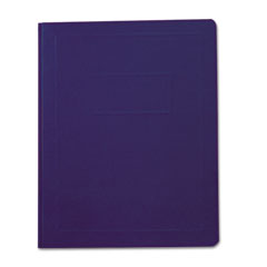 Smead Leatherette Brief Cover, Tang Fasteners, Letter, 1/2" Capacity, Dk Blue, 25/Box SMD87154