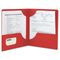 Smead Lockit Two-Pocket Folder, Leatherette Stock, 11 x 8-1/2, Red, 25/Box SMD87980