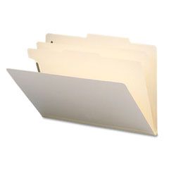 Smead Manila Classification Folders with 2/5 Right Tab, Legal, Six-Section, 10/Box SMD19000