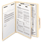 Smead Manila Classification Folders with 2/5 Right Tab, Letter, Four-Section, 10/Box SMD13700