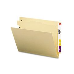 Smead Manila End Tab Classification Folders, Letter, Four-Section, 10/Box SMD26825