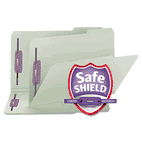 Smead One Inch Expansion Fastener Folder, 1/3 Top Tab, Legal, Gray Green, 25/Box SMD19931