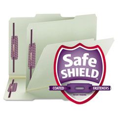Smead One Inch Expansion Fastener Folder, 1/3 Top Tab, Letter, Gray Green, 25/Box SMD14931