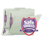 Smead One Inch Expansion Fastener Folder, 2/5 Top Tab, Legal, Gray Green, 25/Box SMD19980