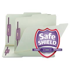 Smead One Inch Expansion Fastener Folder, 2/5 Top Tab, Legal, Gray Green, 25/Box SMD19980