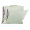 Smead One Inch Expansion Fastener Folder, 2/5 Top Tab, Legal, Gray Green, 25/Box SMD19980