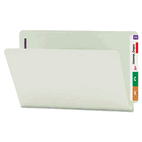 Smead One Inch Expansion Folder, Two Fasteners, End Tab, Legal, Gray Green, 25/Box SMD37705