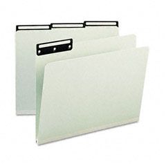 Smead One Inch Expansion Metal Tab Folder, 1/3 Tab, Letter, Gray Green, 25/Box SMD13430
