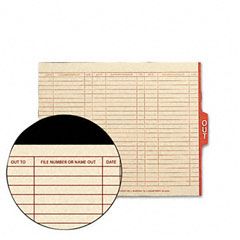Smead Out Guides, 1/5 Tab, Manila, Letter, Red, 100/Box SMD61910