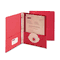 Smead Paper Two-Pocket Portfolio, Tang Clip, Letter, 1/2" Capacity, Red, 25/Box SMD88059
