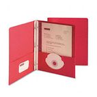 Smead Paper Two-Pocket Portfolio, Tang Clip, Letter, 1/2" Capacity, Red, 25/Box SMD88059