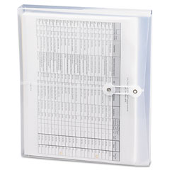 Smead Poly String & Button Booklet Envelope, 11 5/8 x 9 3/4 x 1 1/4, Clear, 5/Pack SMD89521