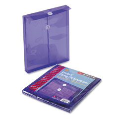 Smead Poly String & Button Envelope, 9 3/4 x 11 5/8 x 1 1/4, Purple, 5/Pack SMD89544