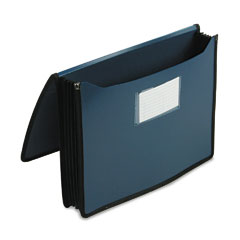 Smead Premium 5 1/4 Inch Expansion Wallets, Poly, Letter, Navy Blue SMD71503