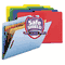 Smead Pressboard Classification Folders, Legal, Six-Section, Assorted Colors, 10/Box SMD19025